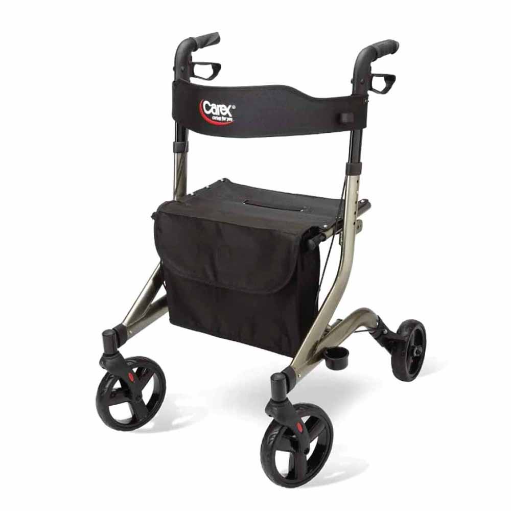 Carex Crosstour Lightweight Rolling Walker With Seat