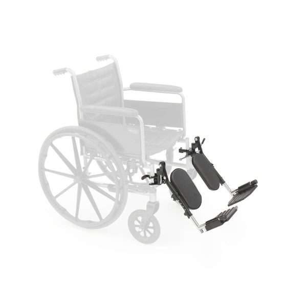 Invacare Swing-Away Economy Elevating Legrests, Composite Footplates (Non-Padded Calf Pads)