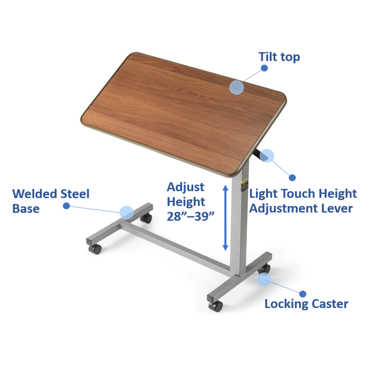 Invacare Tilt Top Overbed Table