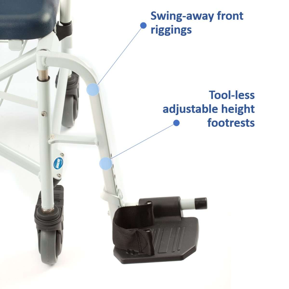 Invacare Mariner Rehab Shower Chair – 5″ Casters