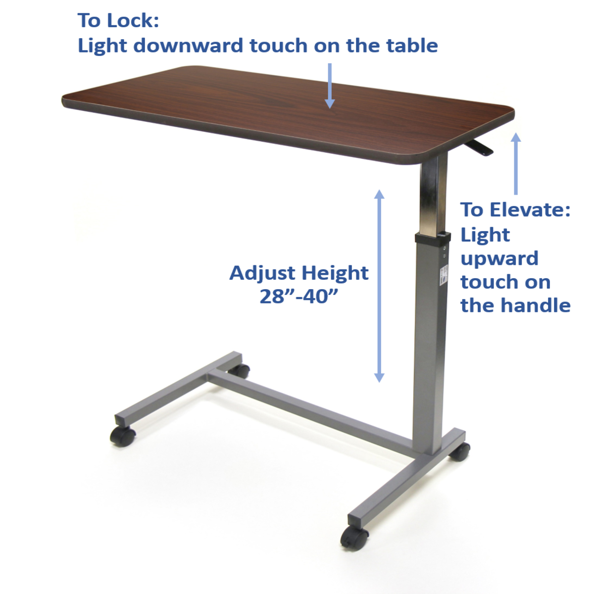 Invacare Overbed Table with Auto-Touch