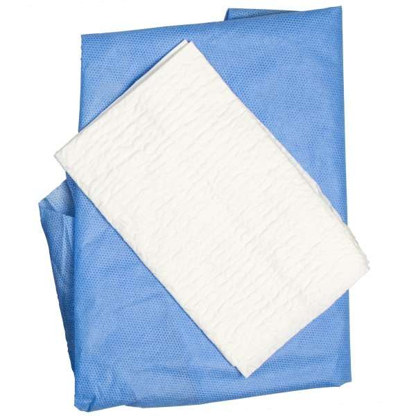 Cypress Non-Reinforced Surgical Gown with Towel Large Blue Sterile AAMI Level 3 Disposable