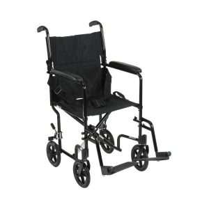 McKesson Lightweight Transport Chair Aluminum Frame with Black Finish