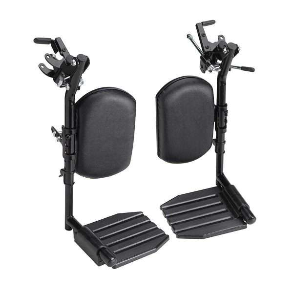 Invacare Swing-Away Elevating Legrests, Aluminum Footplates, and Padded Calf Pads