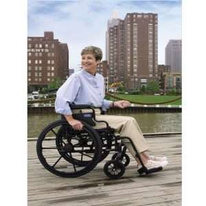 Invacare 9000 SL Wheelchair, Fixed Height Space Saver Desk Arms