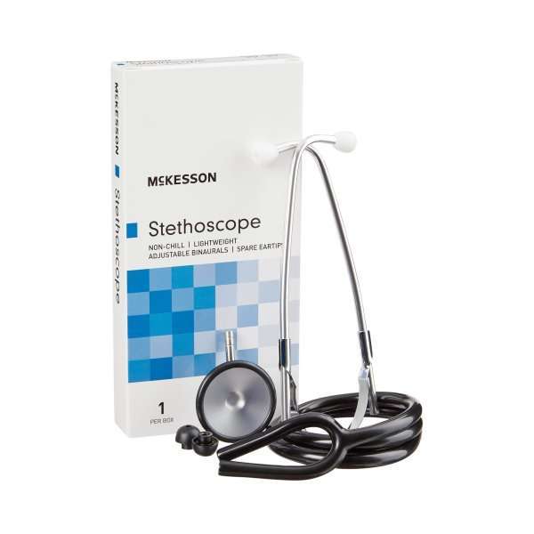 McKesson Classic Stethoscope, Single Head Chestpiece – Black