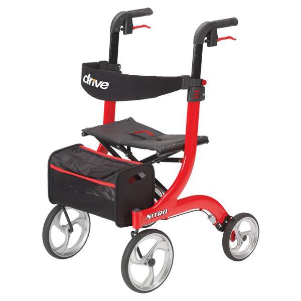 delete – Drive Medical Nitro Red 4 Wheel Rollator