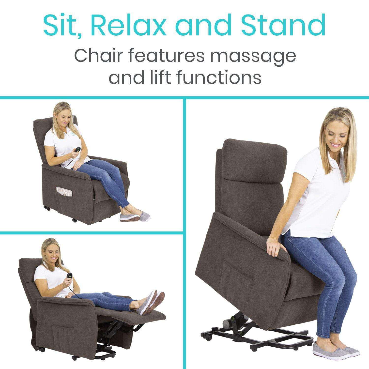 Vive Health Powered Reclining Massage Lift Chair For Seniors