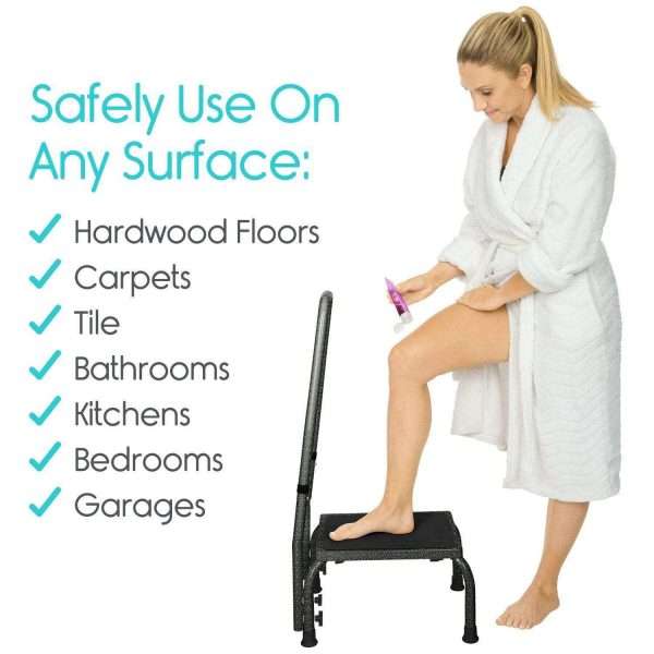 Vive Health Step Stool with Handrail