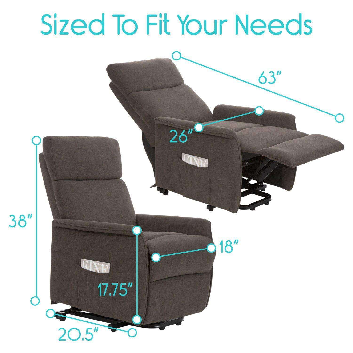 Vive Health Powered Reclining Massage Lift Chair For Seniors