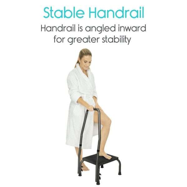 Vive Health Step Stool with Handrail