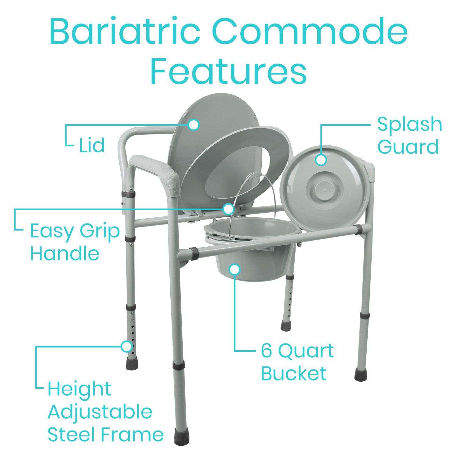 Vive Health Bariatric Commode