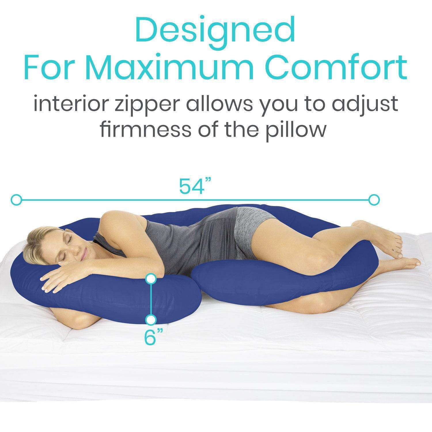 Vive Health C-Shaped Body Pillow