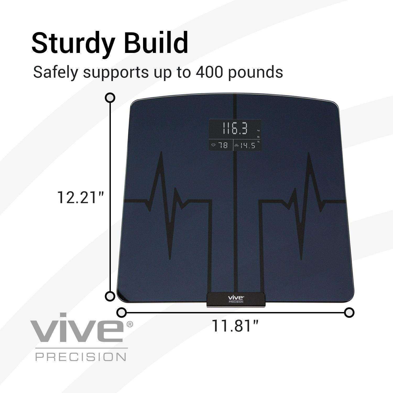 Vive Health Digital Heart Rate Scale Compatible with Smart Devices