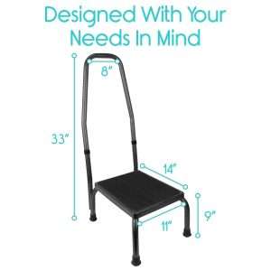 Vive Health Step Stool with Handrail
