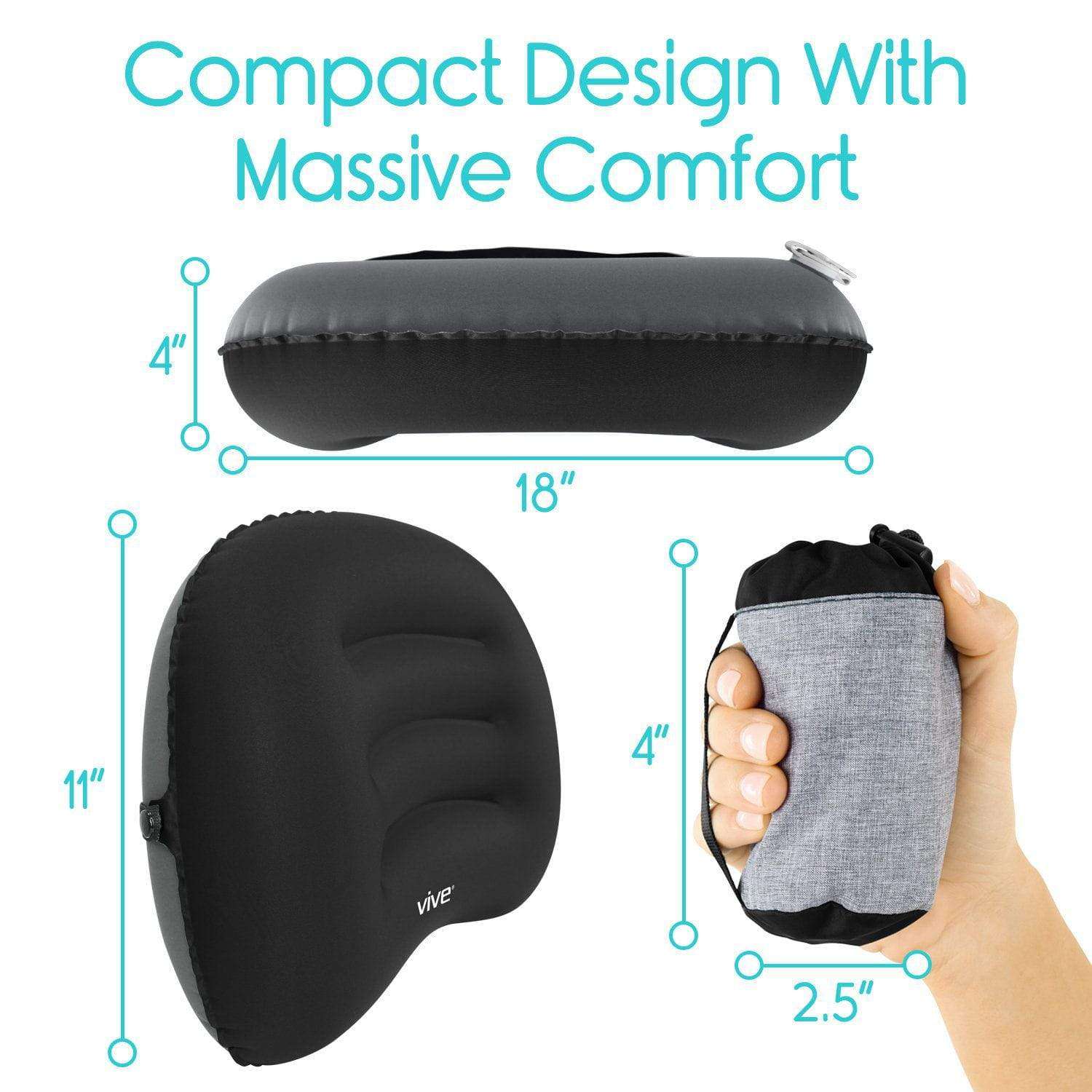 Vive Health Inflatable Lumbar Cushion - Top Medical Mobility