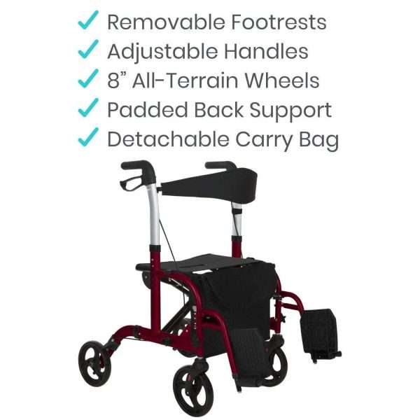 Vive Health Wheelchair Rollator