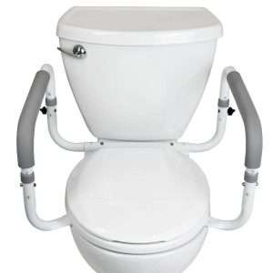 Vive toilet safety rail - Compact and adjustable toilet support rail for enhanced bathroom safety