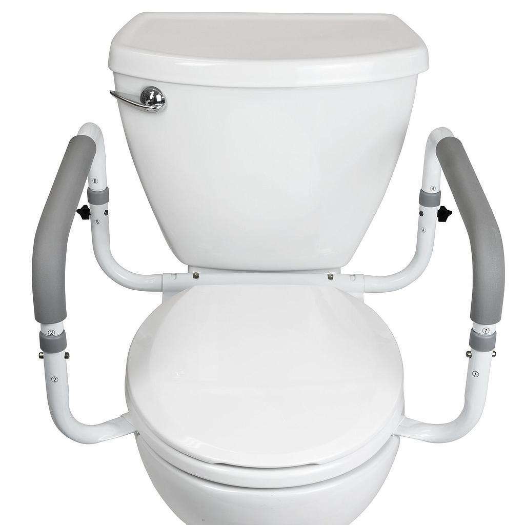 Vive toilet safety rail - Compact and adjustable toilet support rail for enhanced bathroom safety