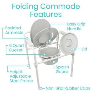 Vive Health Folding Commode