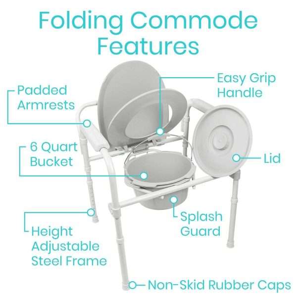 Vive Health Folding Commode