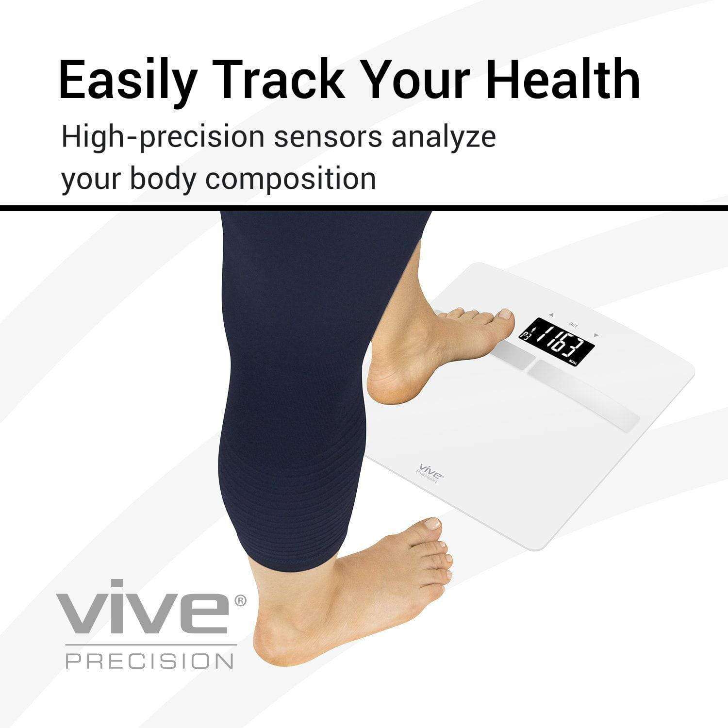 Vive Precision Smart Body Fat Scale - BMI Scales Weight and Body