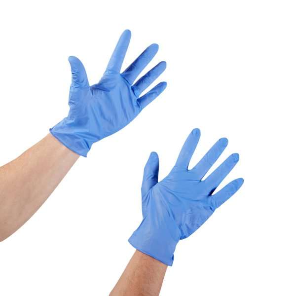 McKesson Exam Glove Confiderm® 3.5C X-Large NonSterile Nitrile Standard Cuff Length Textured Fingertips Blue Chemo Tested