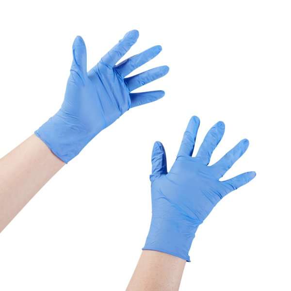 McKesson Exam Glove Confiderm® 3.5C Medium NonSterile Nitrile Standard Cuff Length Textured Fingertips Blue Chemo Tested