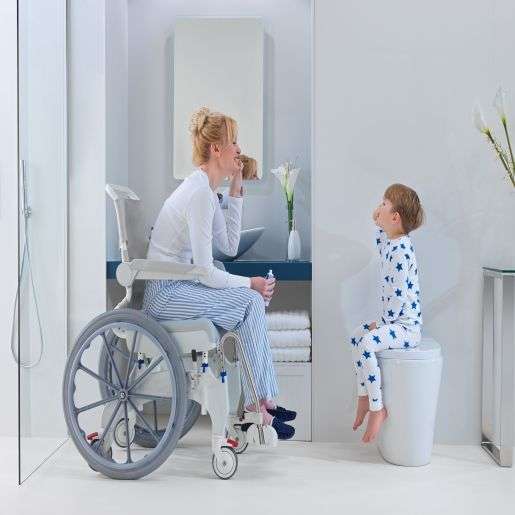 Invacare Aquatec Ocean Ergo Self Propel Shower Commode Chair