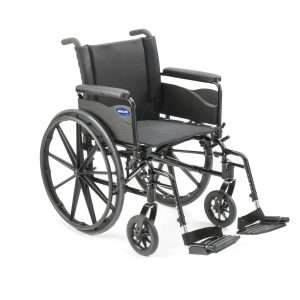 Invacare 9000 XT Wheelchair, Fixed Height Full Length Space Saver Arm, 18″x16″