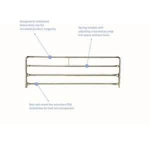 Invacare Chrome-Plated Full-Length Bed Rail