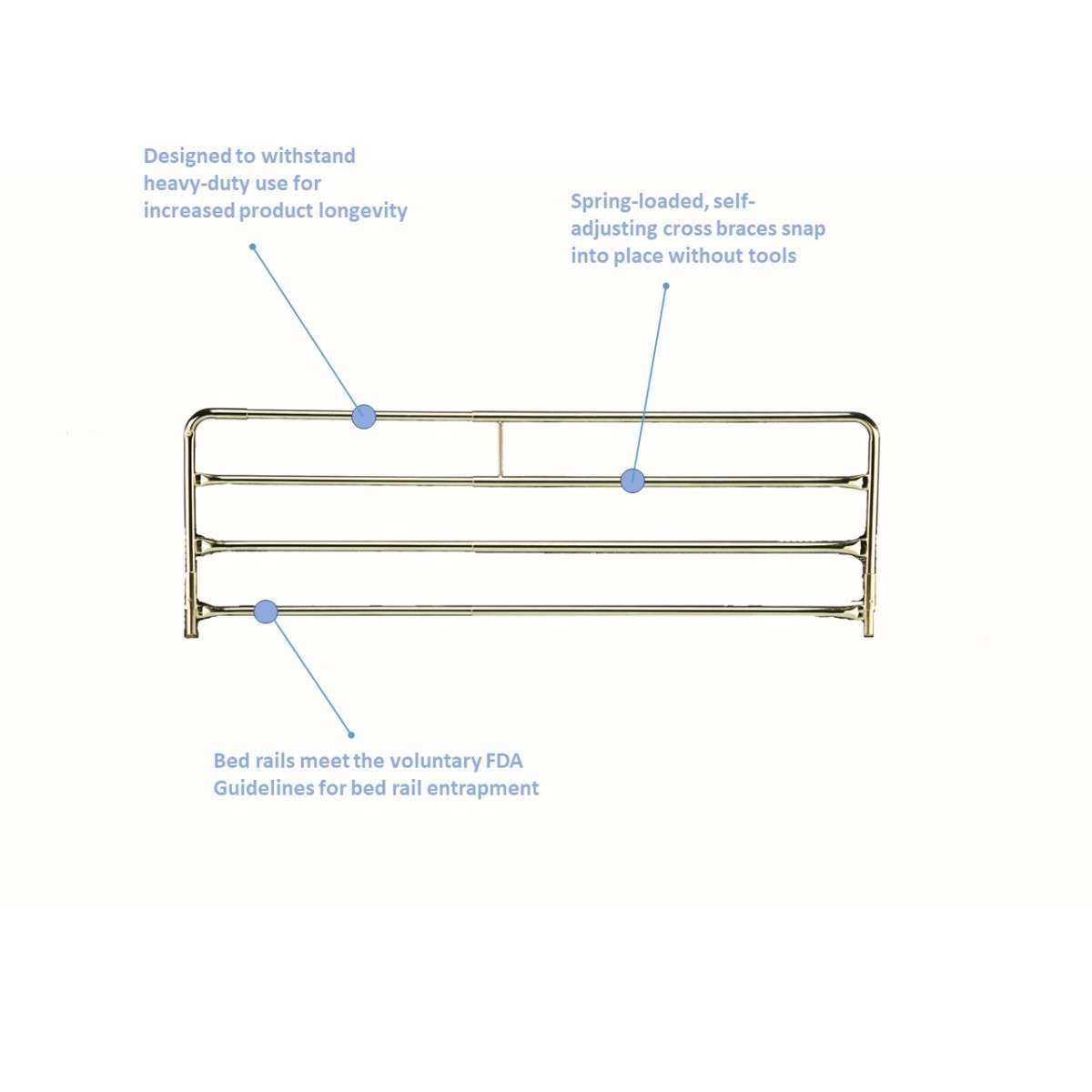 Invacare Reduced Gap Full LGT Bed Rails