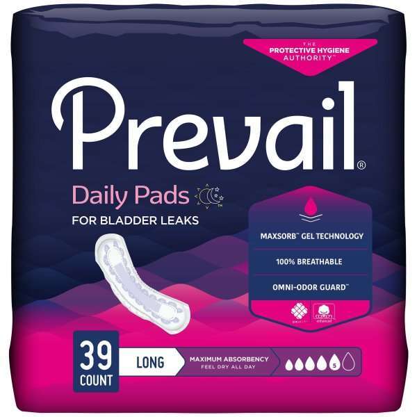 First Quality Prevail Bladder Control Pad Daily Pads 13 Inch Length