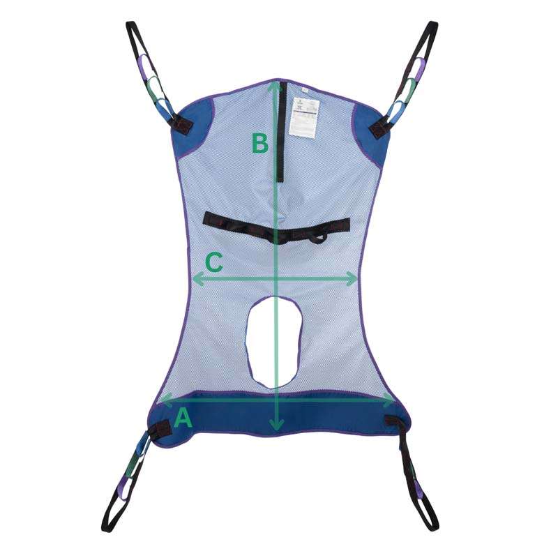 Emerald Mesh Full Body Sling with Commode