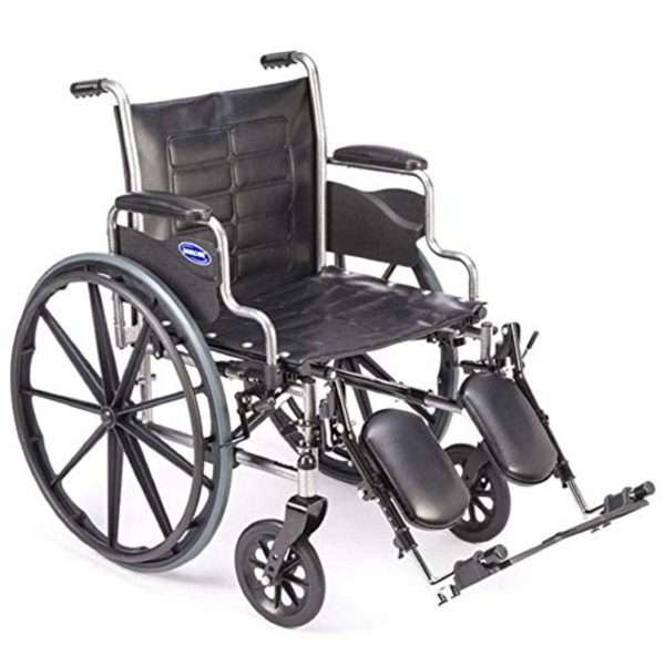 Invacare Swing-Away Elevating Legrests, Composite Footplates, Padded Calf Pads