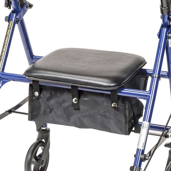 Drive Medical 4 Wheel Rollator Blue Adjustable Height / Folding Steel Frame