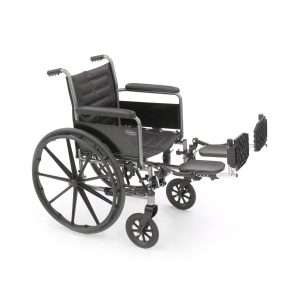 Invacare Swing-Away Elevating Legrests, Aluminum Footplates, and Padded Calf Pads