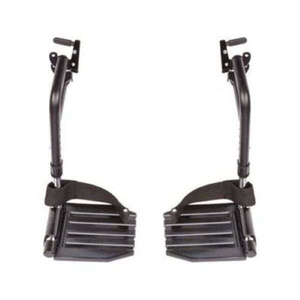 Invacare Swing-Away Footrests, Aluminum Footplates with Heel Loops