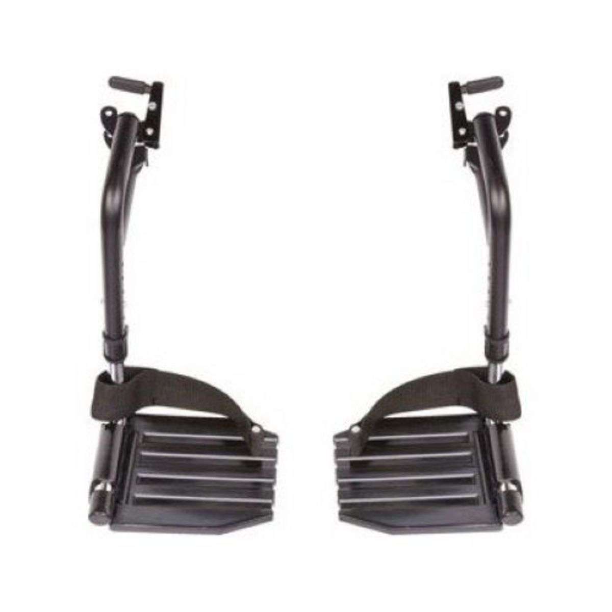 Invacare Swing-Away Footrests, Aluminum Footplates with Heel Loops