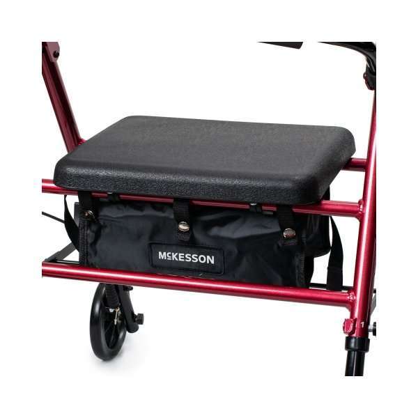 McKesson 4 Wheel Rollator Adjustable Height Aluminum Frame