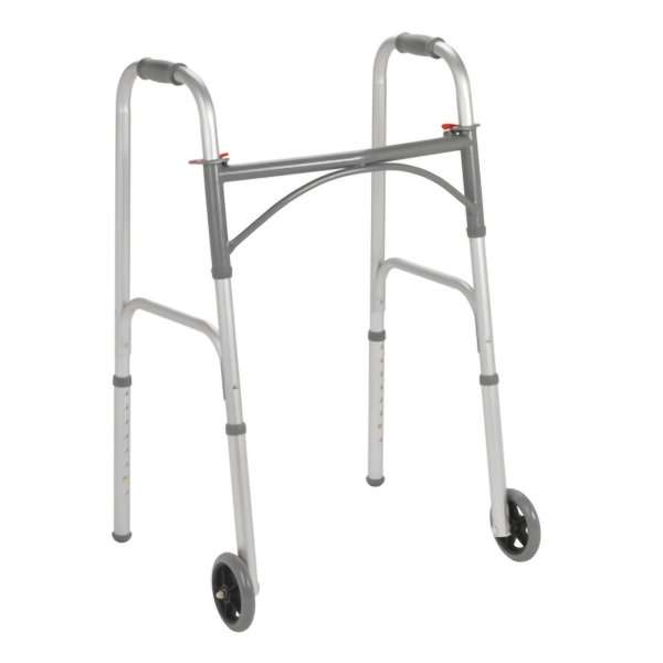 McKesson Folding Walker Adjustable Height Steel Frame – Case of 4