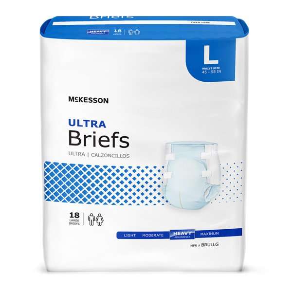 McKesson Unisex Adult Incontinence Brief Ultra Large Disposable Heavy Absorbency