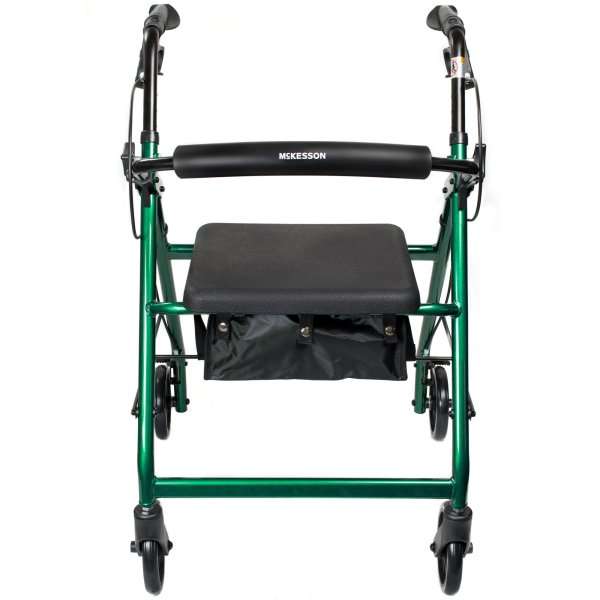 McKesson 4 Wheel Rollator Folding Aluminum Frame