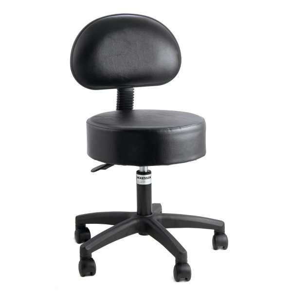 McKesson Exam Stool Backrest Pneumatic Height Adjustment